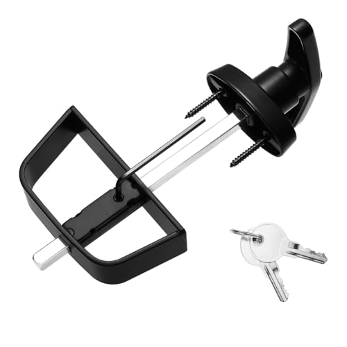Uxsjakjsd Schuppen -Türverriegelungssystem mit T -Handle, 2 Tasten - Zuverlässig und Dauerhaft für Scheunen, Coops, 4,5 Stamm von Uxsjakjsd