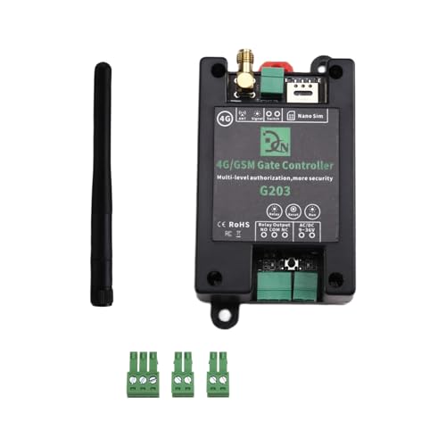 Uxsjakjsd Smart Model GSM Fernbedienungsrelais -Switch G203 4G Mobiltelefon Betriebene Tür- und Gate -Controller -Türöffner von Uxsjakjsd