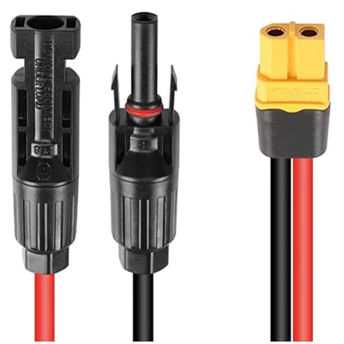 Uxsjakjsd Solar-Kabel Solar auf 12AWG Ladeverlängerungskabel Solarpanel-Steckverbinder auf -Steckverbinder für Solar-Generator E von Uxsjakjsd