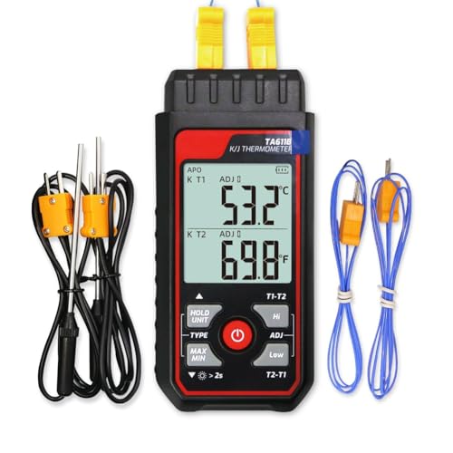 Uxsjakjsd Thermometer Dual -Kanal K/J -Typ Thermometer Industrielles HLK -Temperaturmesser Uxsjakjsd Thermometer Dual -Kanal K/J -Typ Thermometer Industrielles HLK -Temperaturmesser von Uxsjakjsd
