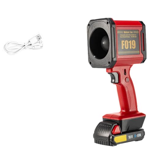 Uxsjakjsd Violent Turbo Fan Hand-Hochleistungs-Haartrockner für Den Außenbereich, für die Automontage, Extragroßer Haartrockner für Den Außenbereich, Rot, 5 Akkus von Uxsjakjsd