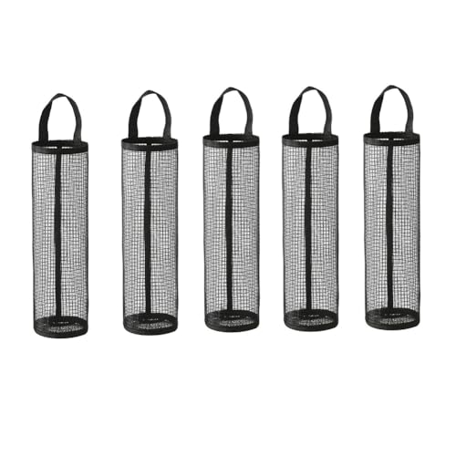 Uxsjakjsd Wandmontierter Müllsack, zum Aufhängen in der Küche, Visuelle Aufbewahrung, Magischer, Ausziehbarer Plastiksack Ohne Lochung, Aufbewahrungssack, Schwarz von Uxsjakjsd