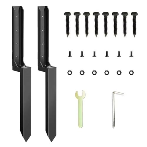 Uxsjakjsd Zaunreparaturset, 2 X Verdickte Zaunstützpfähle Aus Metall, Erdspieß, Schnellbefestigung, Pfostenstabilisator Zur Reparatur Von Geneigten Pfosten Uxsjakjsd Zaunreparaturset, 2 X Verdickte Zaunstützpfähle Aus Metall, Erdspieß, Schnellbefestigung, Pfostenstabilisator Zur Reparatur Von Geneigten Pfosten von Uxsjakjsd