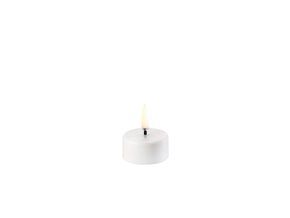 Uyuni Lighting - Teelicht w/Battery 3,9x2,1cm White Plain Uyuni Lighting von Uyuni