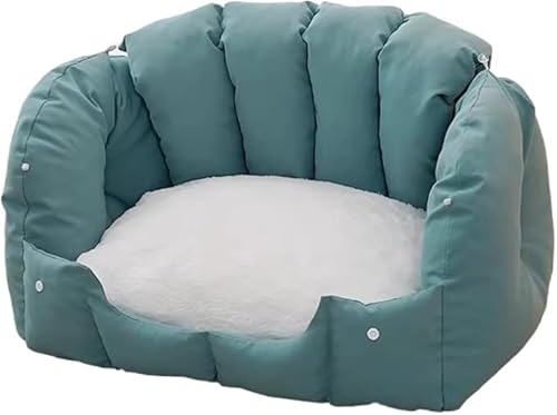 Katzenhöhlenbett für Hauskatzen – 2-in-1 umwandelbares Bogen-Design, Haustierhaus, Sofa, geschlossenes warmes Katzennest mit abnehmbarem doppelseitigem Kissen, rutschfeste Unterseite für Wohnzimmer von UzeEnde