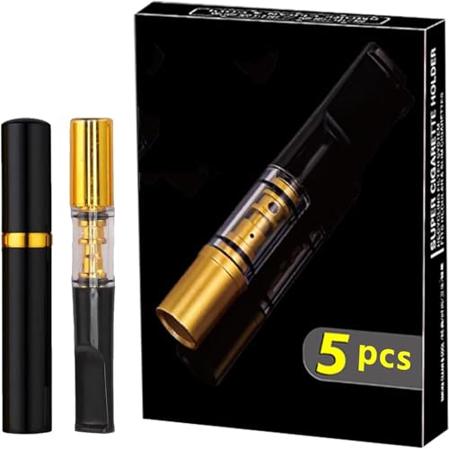 Zigarettenspitze für Männer,Herren Zigarettenhalter Filter,Wiederverwendbarer Rauchteerfilter,Zigarettenfilterhalter Reduzieren Teer Und Rauch Flecken 5PC von Uzionoie