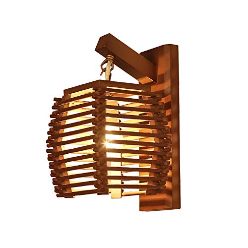 Flurlampe wand decke vintage wandbeleuchtung aussen flur wandlampe Creative vintage bambus wandleuchte E27 bambus wandleuchte außenleuchte flur hotel restaurant kaffeezimmer licht,Original wood von Uziqueif