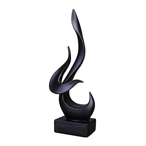 Moderne Deko Skulptur Kunst Schwarze Flamme Deko Statue, Wohnzimmer Schlafzimmer Dekoration Skulpturen Und Figuren von Uziqueif