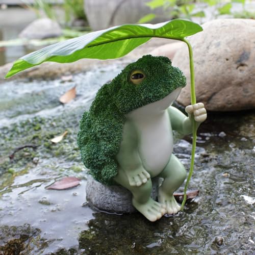Uziqueif Deko Frosch Gartenstatuen, Harz Frösche Dekofiguren Garten, Ornament Für Bauernhof Balkon Teich Office Deko Statue, Terassendeko, Wetterfest,L Uziqueif Deko Frosch Gartenstatuen, Harz Frösche Dekofiguren Garten, Ornament Für Bauernhof Balkon Teich Office Deko Statue, Terassendeko, Wetterfest,L von Uziqueif