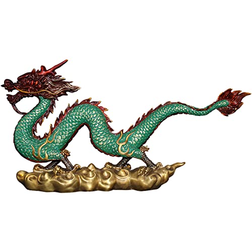 Uziqueif Feng Shui Drachen Chinesische Sternzeichen Tier Drache Statue Figurine Glückwünsche Geschenk, Geeignet zum Aufstellen im Wohnzimmer, Veranda,M von Uziqueif