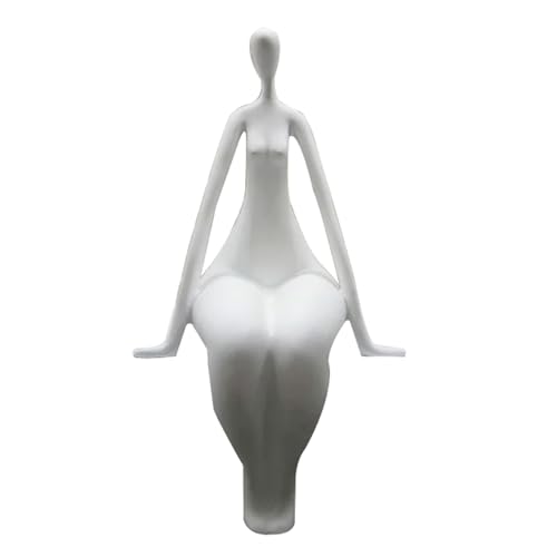 Uziqueif Frau abstrakte Skulpturen Home Decor Modern,Yoga Girl Woman Statuen Figuren Skulpturen Modern Home Desktop Dekoration, TV-Ständer Dekorationen für Wohnzimmer, Harz von Uziqueif