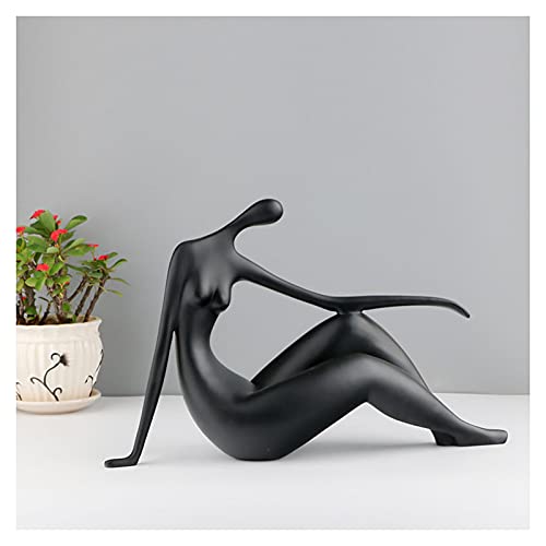Uziqueif Frau abstrakte Skulpturen Home Decor Modern,Yoga Girl Woman Statuen Figuren Skulpturen Modern Home Desktop Dekoration, TV-Ständer Dekorationen für Wohnzimmer, Harz von Uziqueif