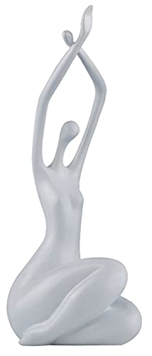 Uziqueif Frauen Statue Modern Wohnzimmer Yoga Deko, Kunst Statue, Tischdekorationen, Home Office Bücherregal Dekor, Höhe 34 cm von Uziqueif
