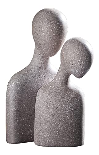 Uziqueif Harz Paar Statuette - Skulptur Deko Modern - Geschenk zum Jubiläum Hochzeit - Dekorative Statue für Haus Schlafzimmer Büro Geschenk Hochzeitstag von Uziqueif