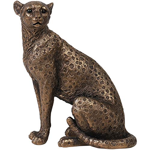 Uziqueif Leopard Ornament Kreative Textur Leopard Model Home Craft Dekoration Wohnzimmer Dekoration, Kreative Harz Haushalt Geparden Skulptur Ornamente,Sitting Leopard von Uziqueif