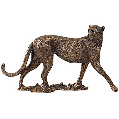 Uziqueif Leopard Ornament Kreative Textur Leopard Model Home Craft Dekoration Wohnzimmer Dekoration, Kreative Harz Haushalt Geparden Skulptur Ornamente,Standing Leopard von Uziqueif