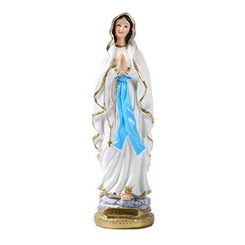Uziqueif Maria Mutter Gottes Skulptur Deko Geschenk Madonna Figur Lourdes Statue groß 34.5cm Statuette,Statue von Uziqueif