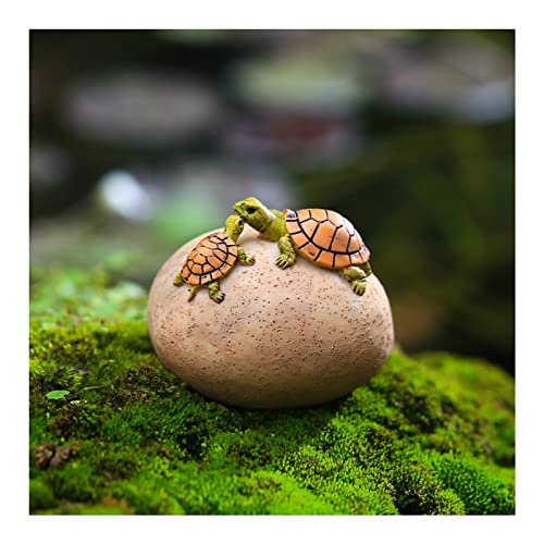 Uziqueif Miniatur Gartenfiguren Kleine Schildkröte Statuen Gartendeko für Draußen - Home Dekoration Geschenke für Blumentöpfe Mikrolandschaften Bonsai Fischteich Tierlandschaft,Brown Turtle von Uziqueif