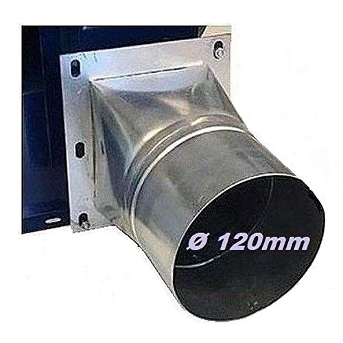 4 Eck/Rund FLANSCH 120mm Durchmesser Adapter Rohranschluss Schlauchanschluss für Radialgebläse Radiallüfter Radialventilator Radial Ventilator Lüfter Gebläse von Uzman-Versand