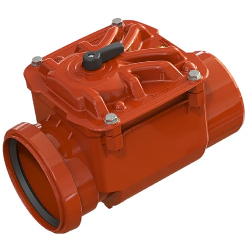 UZMAN Rückstauklappe Rückstauverschluss mit verriegelbarer Rückstauklappe Rattenschutz (DN125) von Uzman-Versand