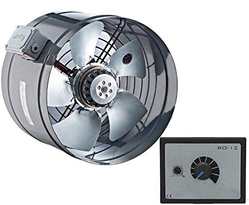 Uzman-Versand YB-300MM Rohrventilator mit 500Watt Drehzahlregler, Kanallüfter Kanalventilator Rohrlüfter Rohrgebläse Ventilator Axialventilator Axial Rohr Kanal Gebläse Lüfter Kanalgebläse von Uzman-Versand