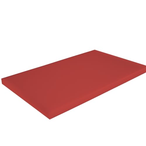 Gastro Schneidebrett aus Kunststoff PP – Hygienisches Profi-Schneidbrett in Verschiedenen Farben und Größen (500x300x20 mm & 600x400x20 mm) HACCP Hackbrett Küchenbrett (Rot, 500 * 300) von Uzman