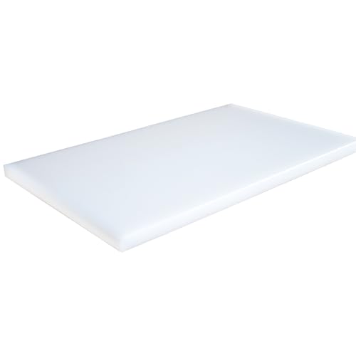 Gastro Schneidebrett aus Kunststoff PP – Hygienisches Profi-Schneidbrett in Verschiedenen Farben und Größen (500x300x20 mm & 600x400x20 mm) HACCP Hackbrett Küchenbrett (Weiß, 500 * 300) von Uzman