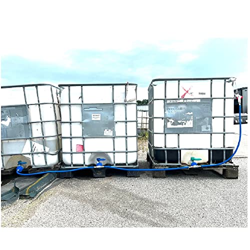 UZMAN - IBC TANK Adapter Verbinder mit Flexibler Wasserschlauch, Hahn, Wassertank, Regentonne Regenwassertank Verbindungsset Container Garten Bewässerung (3X IBC Tank-Schlauch) von Uzman