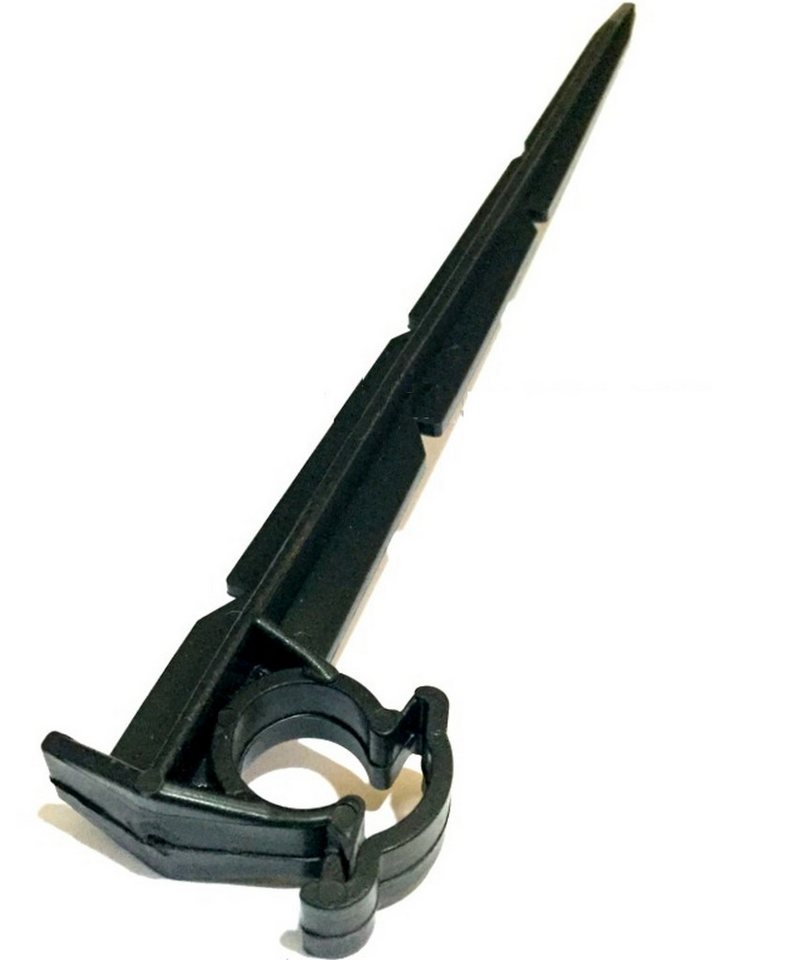 Uzman Bodenanker Erdanker Bodenaker Erdhaken mit Verschluss für Schläuche Ø16mm, (200-St), Klickverschluss von Uzman