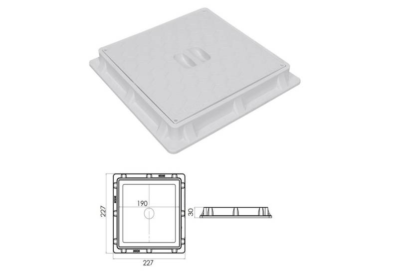 Uzman Erdschacht Schachtabdeckung Erdschacht mit Rahmen Gartenschacht Kanaldeckel, Befahrbar Begehbar Rostfrei Uzman Erdschacht Schachtabdeckung Erdschacht mit Rahmen Gartenschacht Kanaldeckel, Befahrbar Begehbar Rostfrei von Uzman