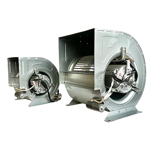 Uzman Industrie Radialventilator mit doppeltem Einlass Direktantireb Vorwärtsgekrümmt Radialventilator Kesselgebläse Heizungslüfter mit Motor 230V Industrie Radiallüfter (BDD-7 (1800m³/h)) von Uzman