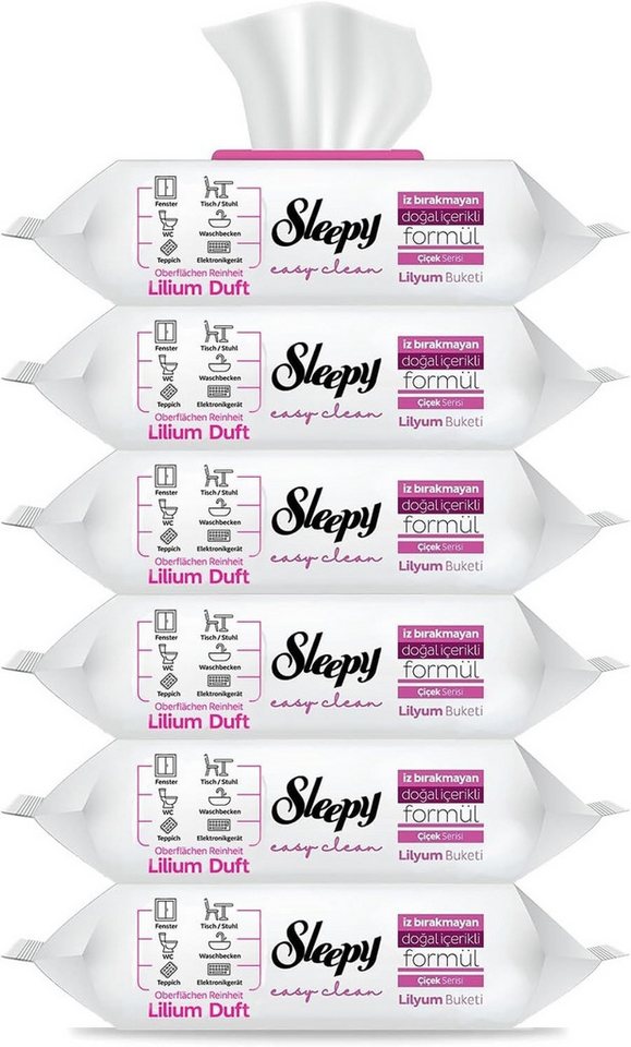 Uzman Sleepy Easy Clean im Set Reinigungstücher Feuchttücher Reinigung Reinigungstücher (Fusselfrei – hinterlässt keine Rückstände, Reißfest, Saugstark) von Uzman