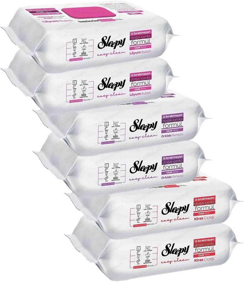 Uzman Sleepy Easy Clean im Set Reinigungstücher Feuchttücher Reinigung Reinigungstücher (Fusselfrei – hinterlässt keine Rückstände, Reißfest, Saugstark) von Uzman