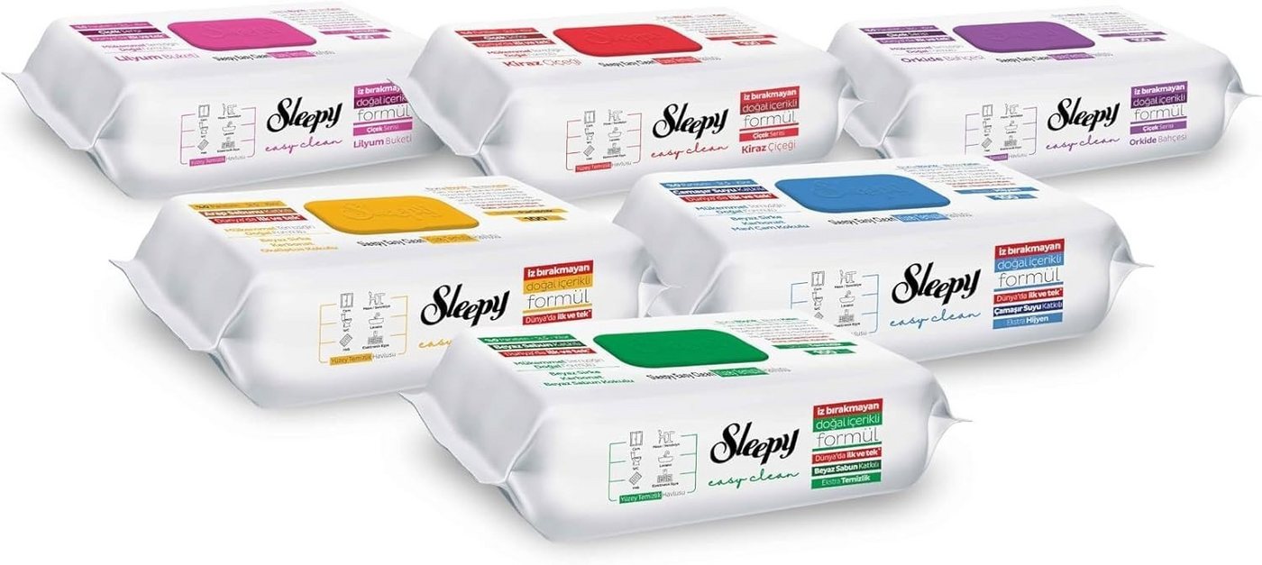 Uzman Sleepy Easy Clean im Set Reinigungstücher Feuchttücher Reinigung Reinigungstücher (Fusselfrei – hinterlässt keine Rückstände, Reißfest, Saugstark) von Uzman