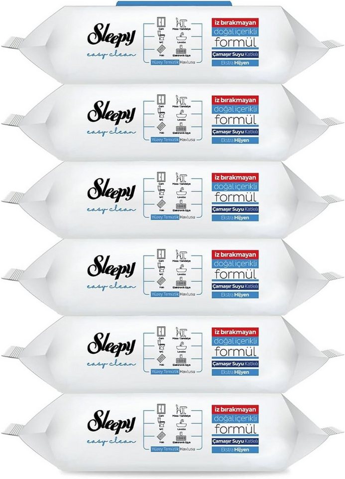 Uzman Sleepy Easy Clean im Set Reinigungstücher Feuchttücher Reinigung Reinigungstücher (Fusselfrei – hinterlässt keine Rückstände, Reißfest, Saugstark) von Uzman
