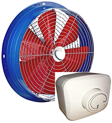 Uzman-Versand FS 600mm Industrie Wandventilator mit 500Watt Drehzahlregler Axial Ventilator Lüfter Wand Metallventilator Einbaulüfter Axialventilator Axialgebläse Uzman-Versand FS 600mm Industrie Wandventilator mit 500Watt Drehzahlregler Axial Ventilator Lüfter Wand Metallventilator Einbaulüfter Axialventilator Axialgebläse von Uzman