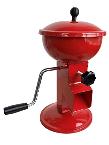 Uzman Walnussknacker Nussknacker Walnuss-Knacker Brecher Walnüsse Walnuss Brecher in rot mit Handkurbel und edlem Design - Bequemer manueller Handbetrieb von Uzman
