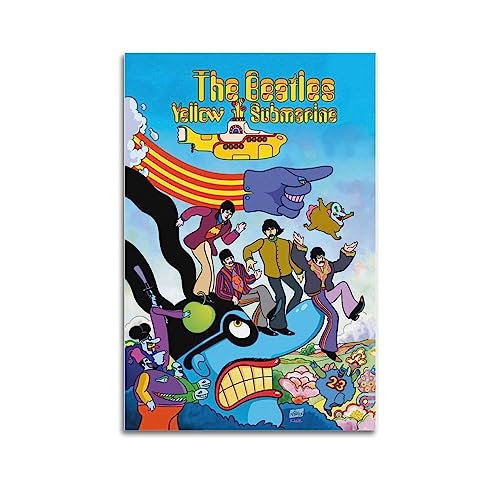 V BY N The Beatles Yellow Submarine Poster Vintage Art Cover Room Decor Aesthetic Bedroom Decor Canvas Poster For Bedroom 12x18inch(30x45cm) Unframe-style von V BY N