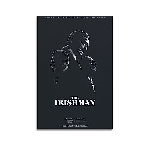 V BY N The Irishman Filmposter Vintage Art Cover Room Decor Ästhetische Schlafzimmer Dekor Leinwand Poster für Schlafzimmer 30 x 45 cm ungerahmt von V BY N