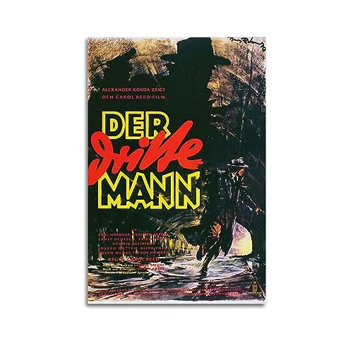 V BY N The Third Man (1) Filmposter Vintage Art Cover Room Decor Ästhetische Schlafzimmer Dekor Leinwand Poster für Schlafzimmer 30 x 45 cm ungerahmt von V BY N
