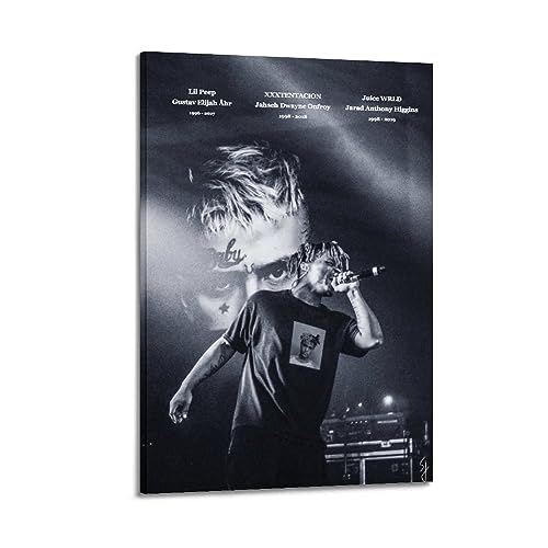 V BY N Xxxtentacion Filmposter Vintage Art Cover Raumdekor Ästhetische Schlafzimmer Dekor Leinwand Poster für Schlafzimmer 30 x 45 cm Rahmenstil von V BY N