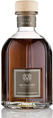 Dr. Vranjes - Oud Nobile 2500 ml Diffuser + Doppelback weiße Stäbchen (3 Stück) - Luxus-Raumduft, Made in Italy, Hauptnote: Oriental, Duftpyrammide: Bergamotte, Oud, Myrrhe von Dr. Vranjes