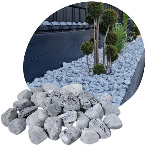 V-PREMIUM SOLUTION - Kieselsteine Deko Grau 1-3 cm - Steine Deko - Deko Steine Kleine - Gartendeko - Aquarium Deko - Dekosteine für vasen von V-PREMIUM SOLUTION
