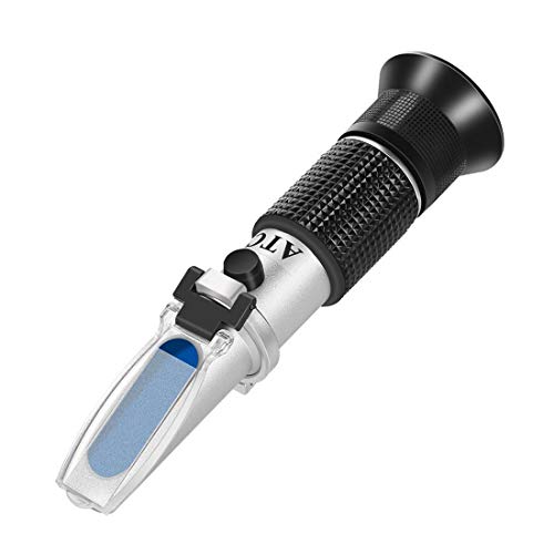 Honig Refraktometer,V·RESOURCING Imker Brix Feuchtigkeit Honig Refraktometer mit Dreifach-Skala(Brix: 58-92%, Wasser: 12-27%, Baume Be°: 38-43°) um die Qualität von Honig zu Testen von V·RESOURCING