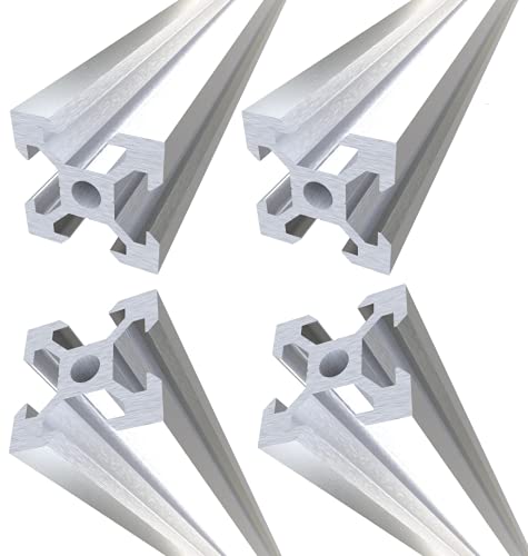 4pcs 2020 V-SLOT Aluminiumprofil (200-1000mm) aluminium extrusion 2020 silber oder schwarz für 3D-Drucker CR3 AM8 Prusa und CNC Lasergravurmaschine DIY Linearschiene (Schwarz, 400mm) von V-SLOT