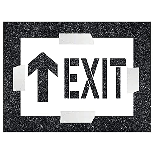 Exit With Arrow Ahead Schablone – 600 x 400 mm – 1,1 mm Polypropylen von V Safety