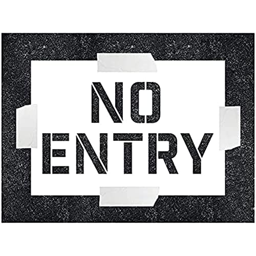 No Entry Schablone – 600 x 400 mm – 1,1 mm Polypropylen von VSafety