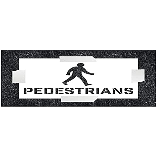 Pedestrians With Icon Schablone – 600 x 400 mm – 1,1 mm Polypropylen von V Safety