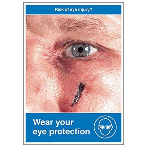 Poster VSafety Risk Of Eye Injury A2, 420 x 594 mm von V Safety