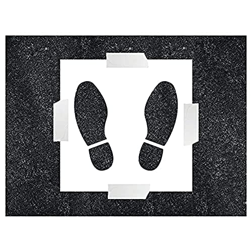 Schablone für Fußabdrücke, 400 x 400 mm, 1,1 mm, Polypropylen von V Safety